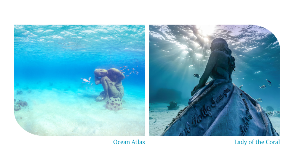 Lady of Coral and Ocean Atlas Statues